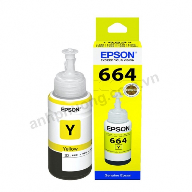 Mực in Epson T6644 Yellow (T664400) - Dùng cho máy in: L100/ L110/ L120/ L200/ L210/ L220/...
