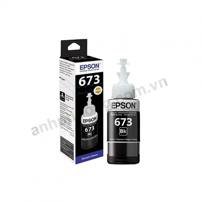 Mực in Epson T6731 Black (T673100) - Dùng cho máy in Epson L800, L805, L810, L850, L1800