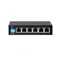 Switch D-Link 6-Port 10/100Mbps With 4 PoE Ports and 2 Uplink Ports DES-F1006P-E