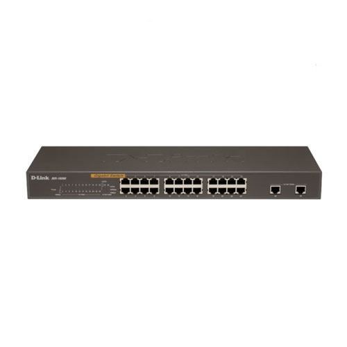 Switch D-Link 24-Port 10/100Mbps + 2-Port Gigabit DES-1026G