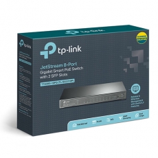 Switch TP-Link Smart PoE 8 cổng Gigabit với 2 khe SFP T1500G-10PS(TL-SG2210P)