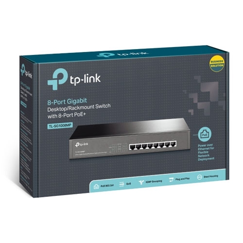 Switch TP-Link 8 cổng Gigabit với 8 cổng PoE TL-SG1008MP