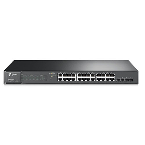 Switch TP-Link Smart PoE+ 24 cổng Gigabit với 4 khe SFP T1600G-28PS(TL-SG2424P)