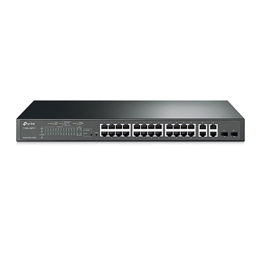 Switch TP-Link 24-Port 10/100Mbps + 4 Port Gigabit Smart PoE+ T1500-28PCT (TL-SL2428P)