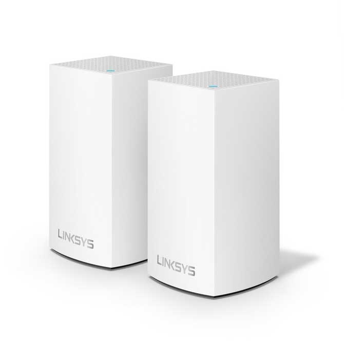 Router Linksys WHW0102-AH Velop Intelligent Mesh WiFi System, 2-Pack White (AC1300)