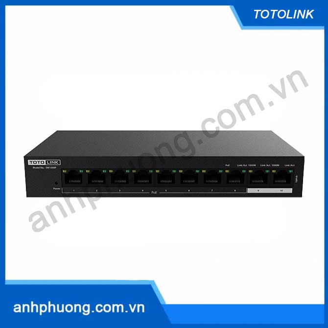 Switch Totolink SW1008P - 8-Ports 10/100Mbps PoE