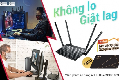 Mua router ASUS RT-AC1300UHP trở lên tặng bàn di chuột ASUS phiên bản 30 năm đặc biệt